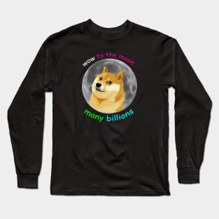 Doge to the moon Long Sleeve T-Shirt